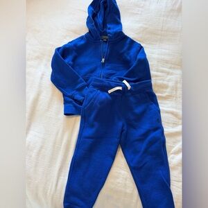 Polo by Ralph Lauren Kids Bright Royal Blue Fleece Hoodie & Joggers Set 3t